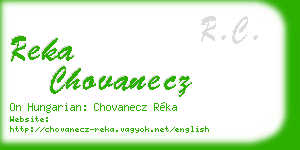 reka chovanecz business card